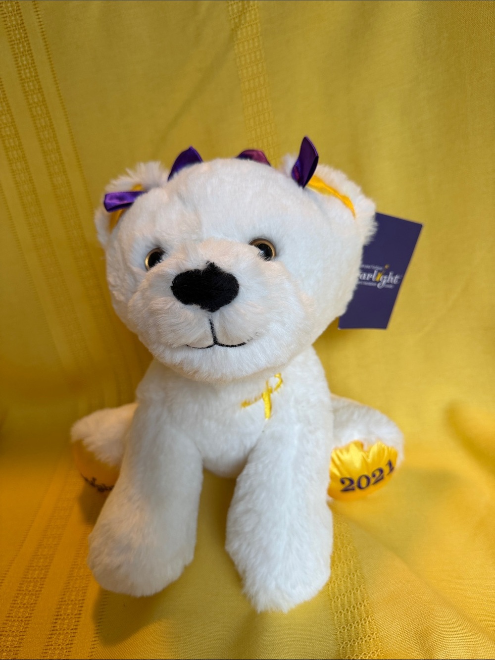 White Plush Bear - 2021 Starlight Children’s Foundation Commemorative ToysRUs